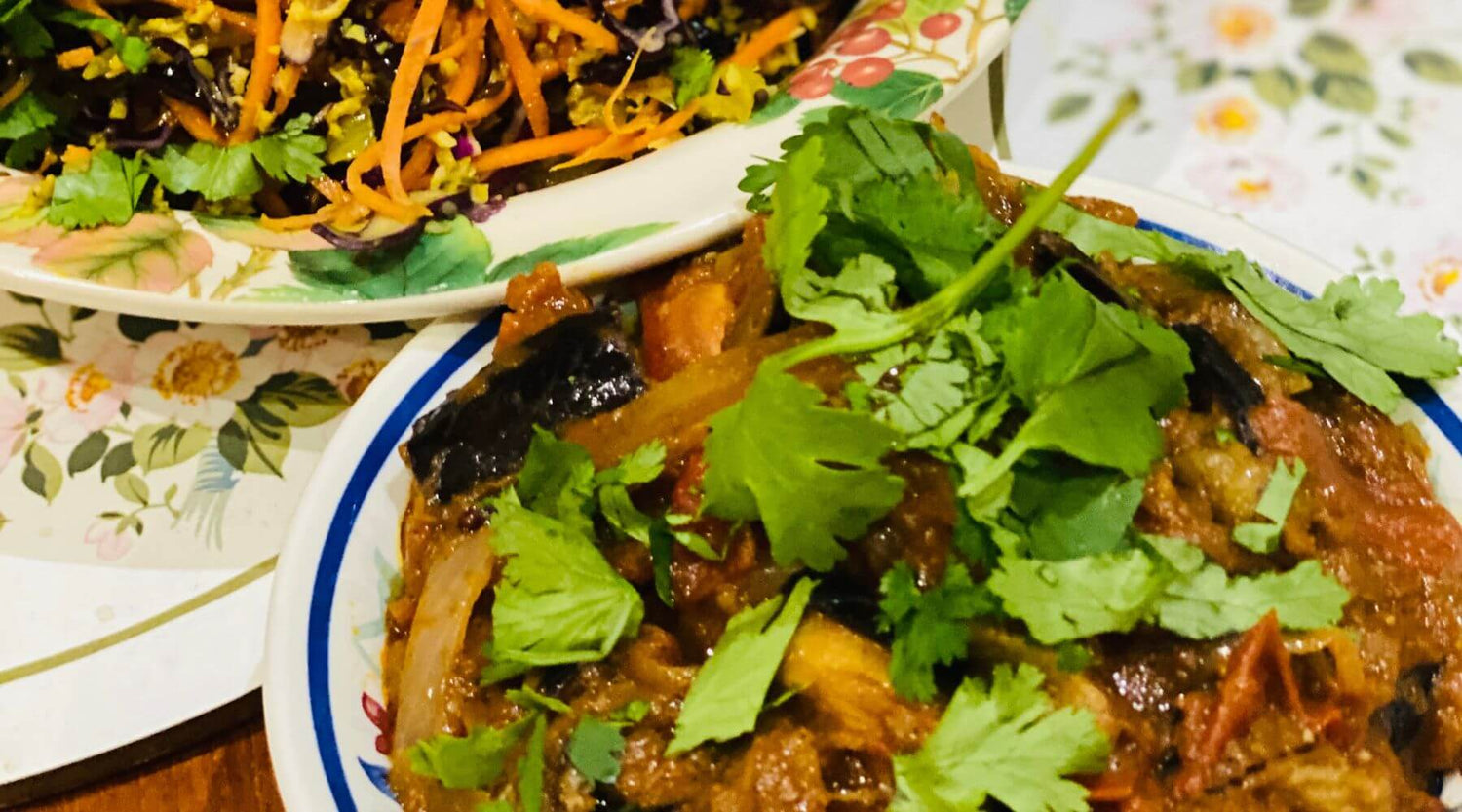 Aubergine and tomato curry - Manfood Cambs